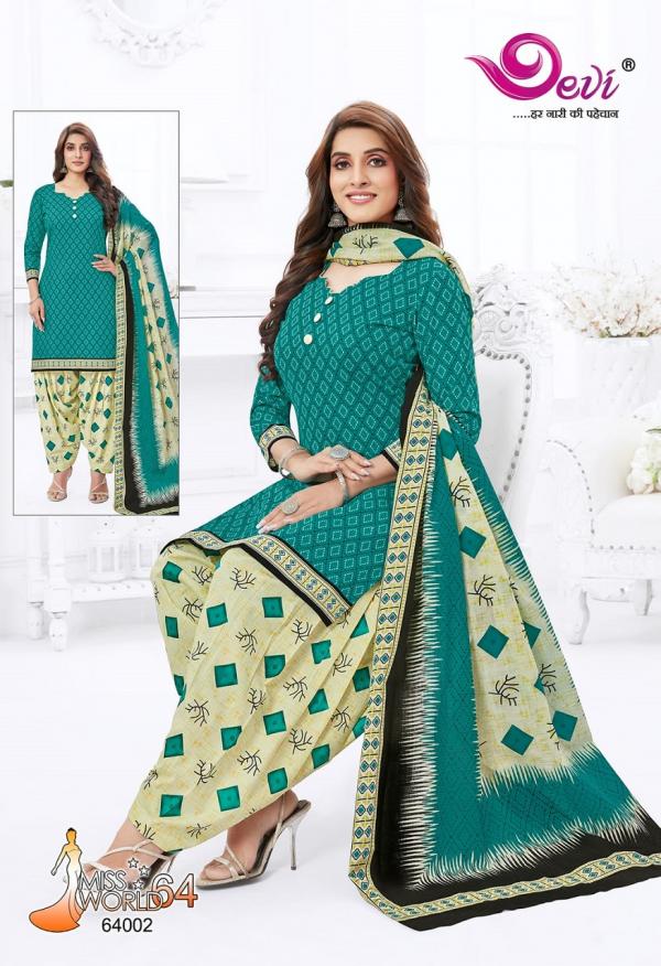 Devi Miss World Vol-64 Cambric Cotton Designer Dress Material